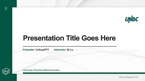 University of Northern British Columbia Thesis Proposal/Graduation Defense PPT Template
