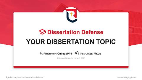 Redeemer University Graduation Thesis Defense PPT Template