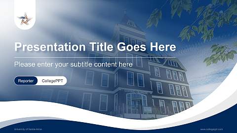 University of Sainte-Anne Lecture Sharing and Networking Event PPT Template