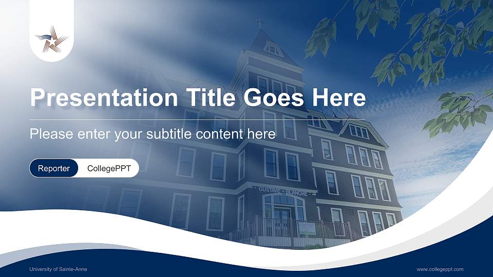 University of Sainte-Anne Lecture Sharing and Networking Event PPT Template16:9 ratio PPT effect preview image