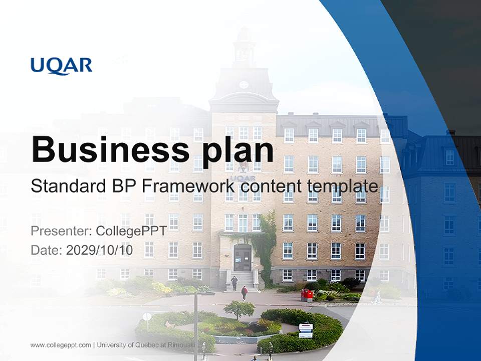 University of Quebec at Rimouski Competition/Entrepreneurship Contest PPT Template4:3 ratio PPT effect preview image9