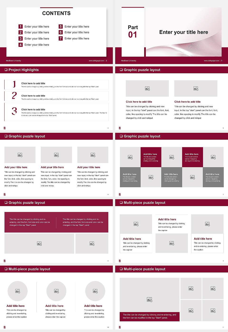 MacEwan University General Purpose PPT Template16:9 ratio PPT effect preview image2