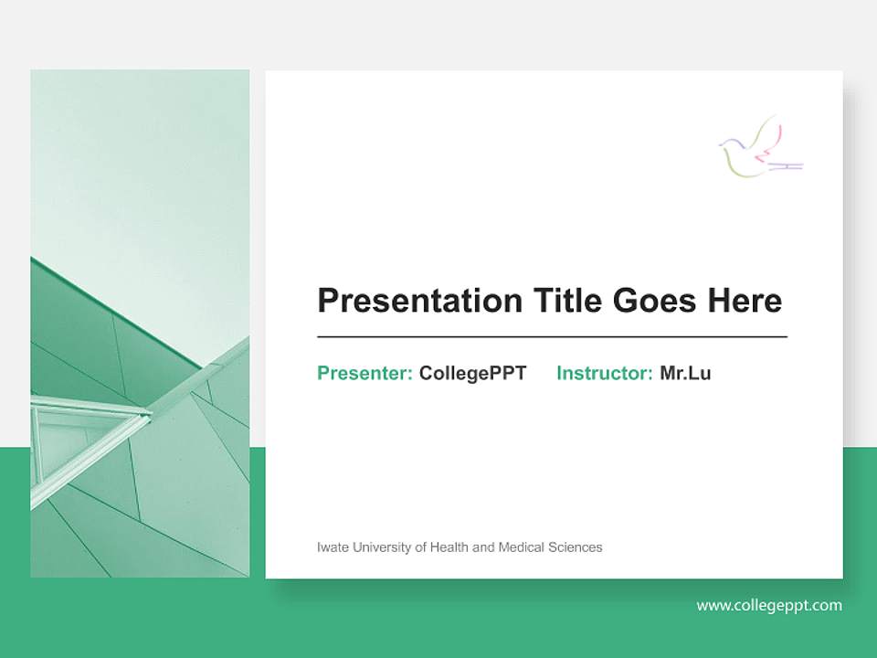 Iwate University of Health and Medical Sciences General Purpose PPT Template4:3 ratio PPT effect preview image6