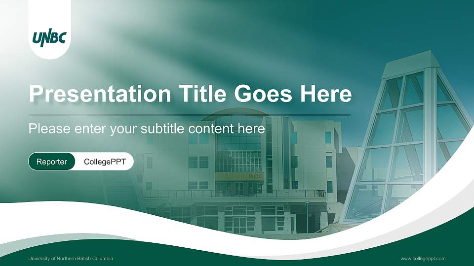 University of Northern British Columbia Lecture Sharing and Networking Event PPT Template16:9 ratio PPT effect preview image