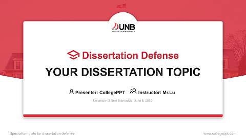 University of New Brunswick Graduation Thesis Defense PPT Template