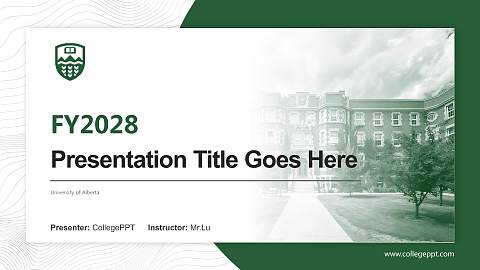 University of Alberta Academic Presentation/Research Findings Report PPT Template