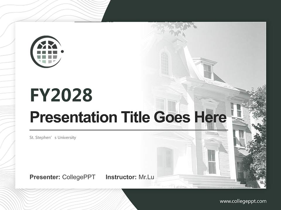 St. Stephen’s University Academic Presentation/Research Findings Report PPT Template4:3 ratio PPT effect preview image5