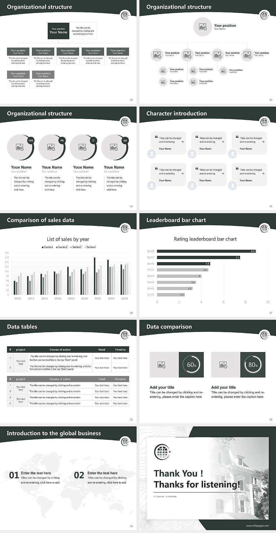 St. Stephen’s University Academic Presentation/Research Findings Report PPT Template4:3 ratio PPT effect preview image4
