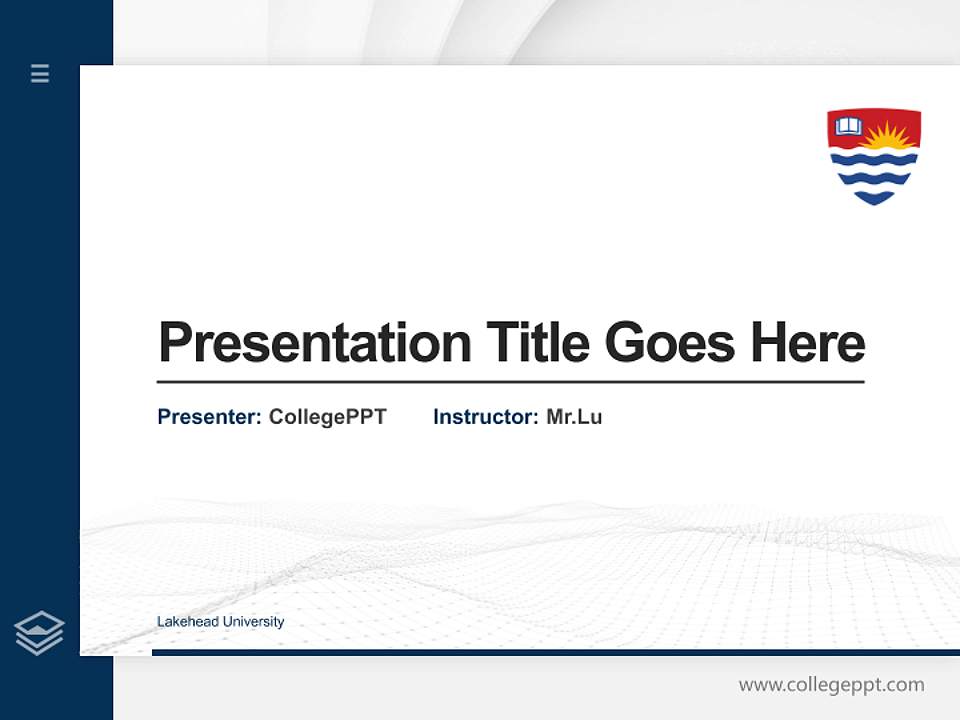 Lakehead University Thesis Proposal/Graduation Defense PPT Template4:3 ratio PPT effect preview image5