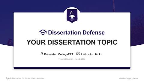 Tyndale University Graduation Thesis Defense PPT Template