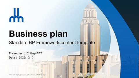 University of Montreal Competition/Entrepreneurship Contest PPT Template