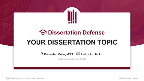 MacEwan University Graduation Thesis Defense PPT Template