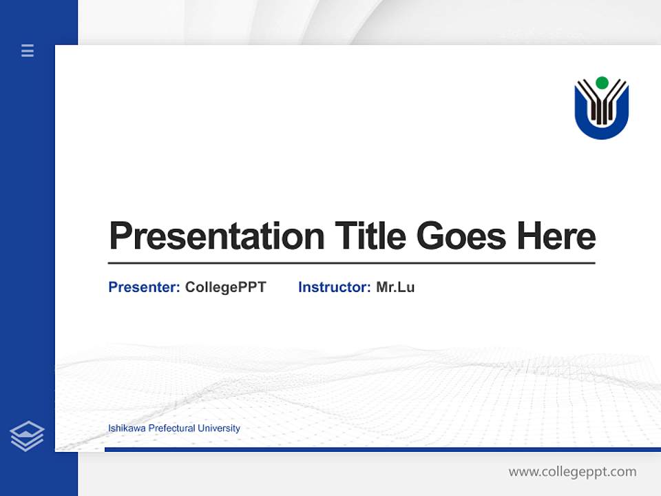 Ishikawa Prefectural University Thesis Proposal/Graduation Defense PPT Template4:3 ratio PPT effect preview image5
