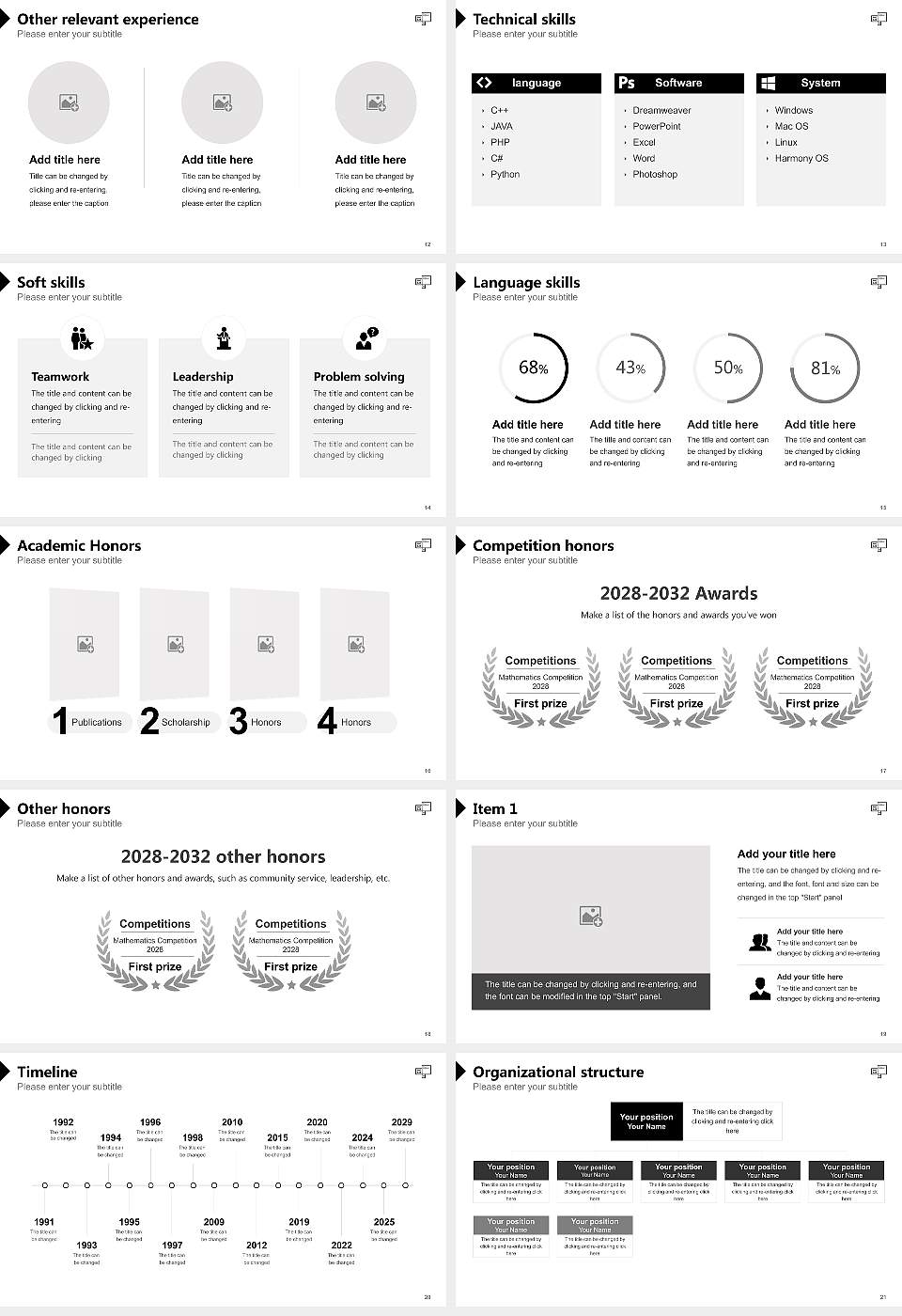 Ontario College of Art and Design University Resume PPT Template16:9 ratio PPT effect preview image3