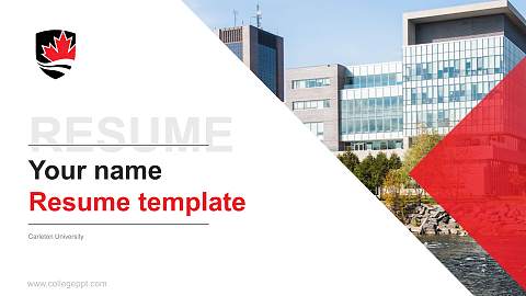 Carleton University Resume PPT Template