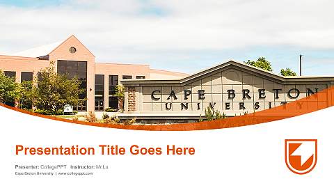 Cape Breton University Course/Courseware Creation PPT Template
