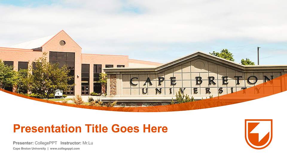 Cape Breton University Course/Courseware Creation PPT Template16:9 ratio PPT effect preview image