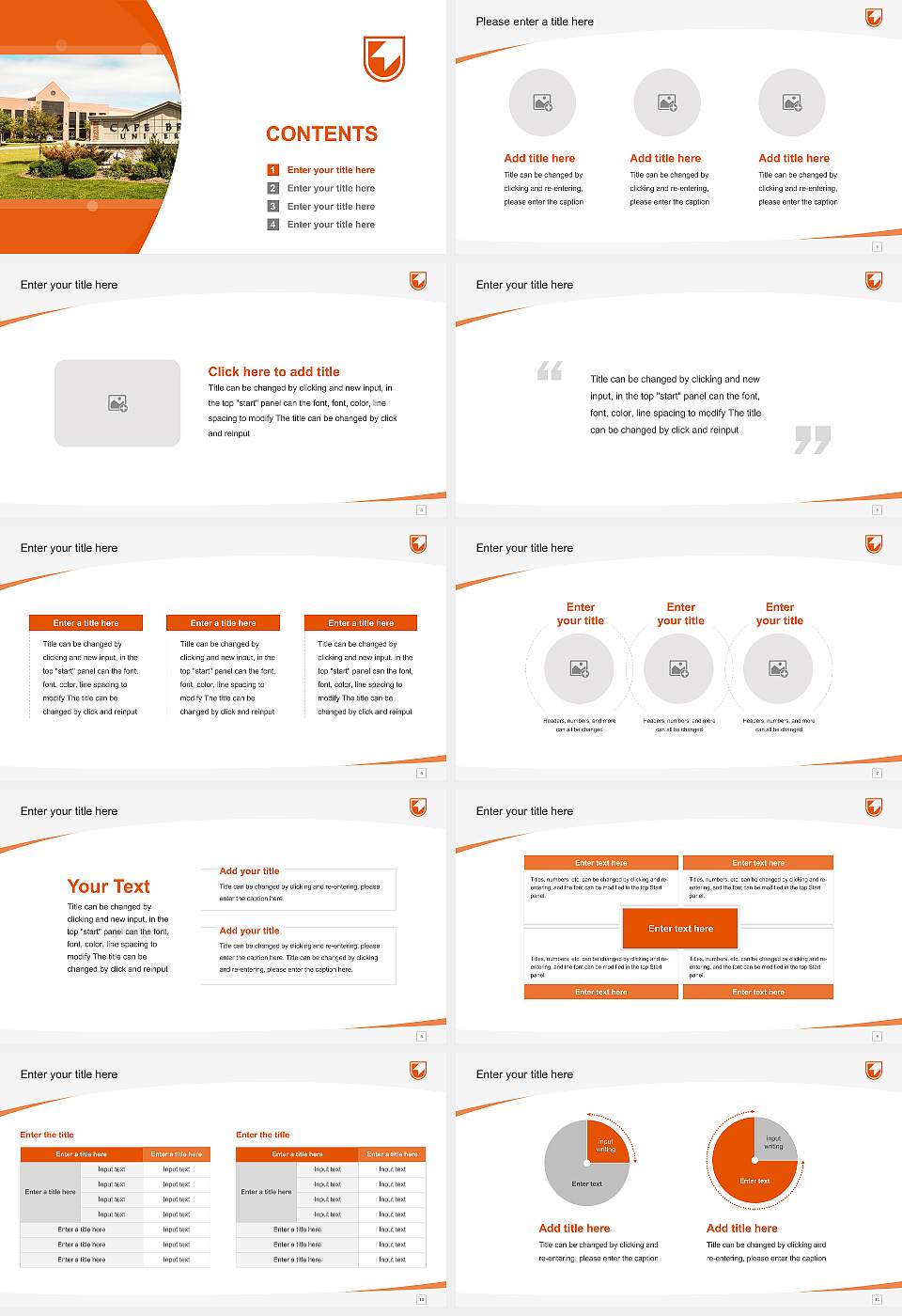 Cape Breton University Course/Courseware Creation PPT Template16:9 ratio PPT effect preview image2