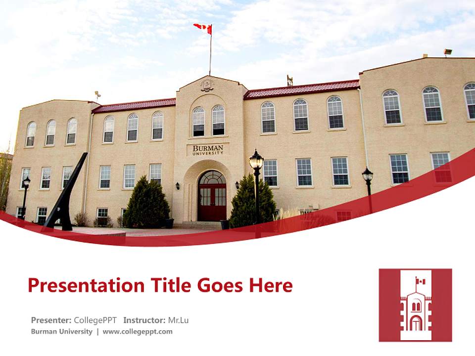 Burman University Course/Courseware Creation PPT Template4:3 ratio PPT effect preview image5
