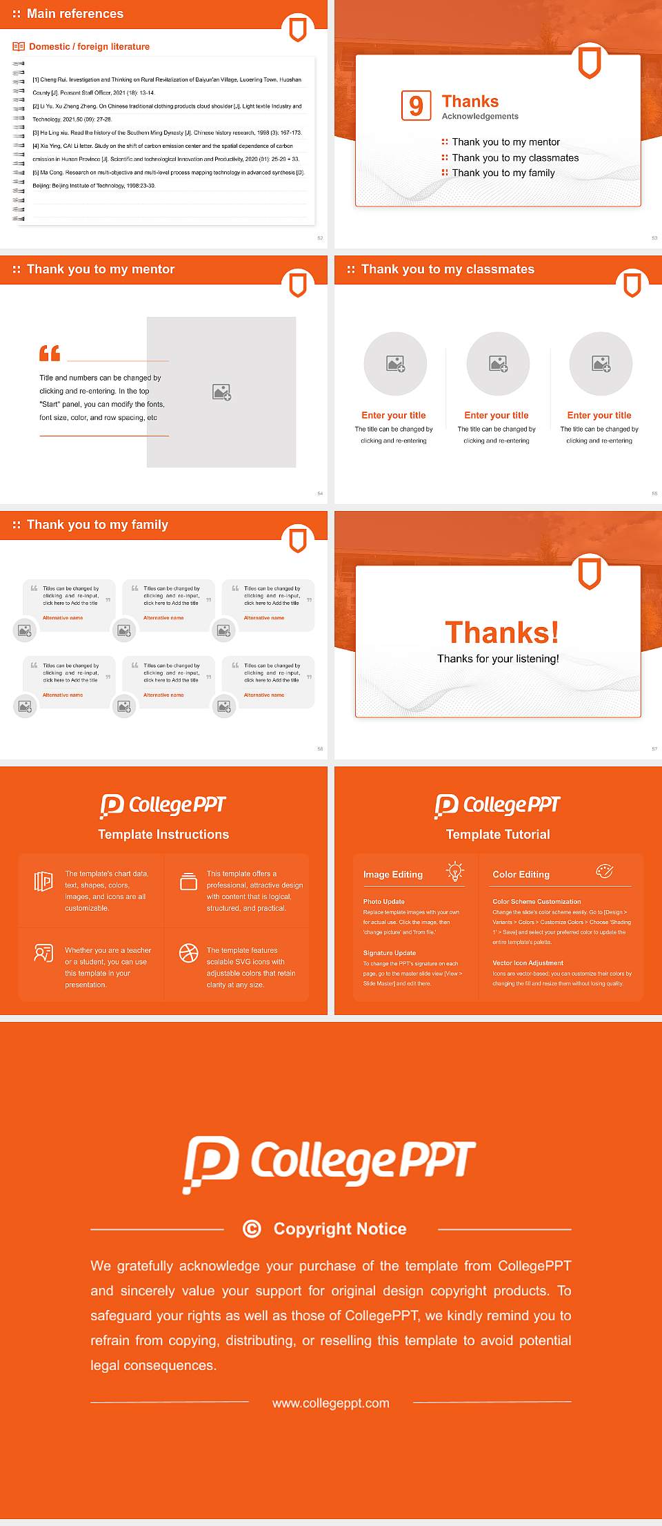 Athabasca University Graduation Thesis Defense PPT Template4:3 ratio PPT effect preview image7