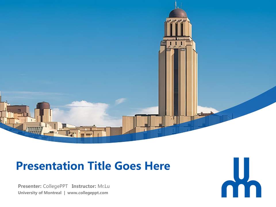 University of Montreal Course/Courseware Creation PPT Template4:3 ratio PPT effect preview image5