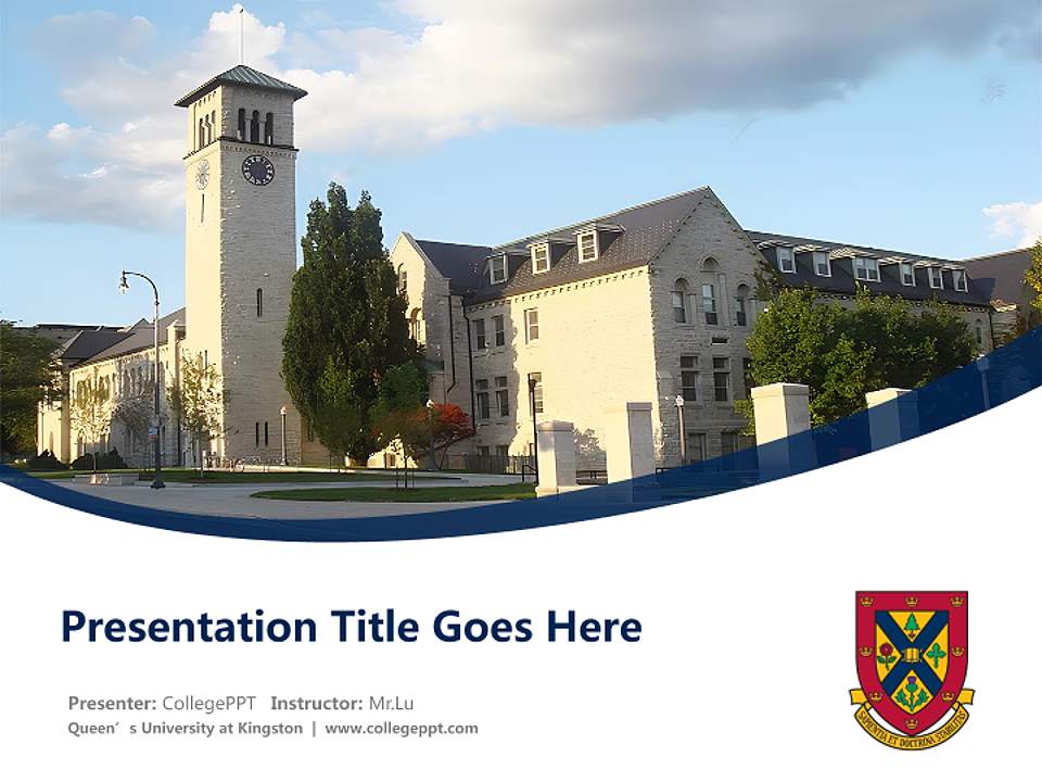 Queen’s University at Kingston Course/Courseware Creation PPT Template4:3 ratio PPT effect preview image5