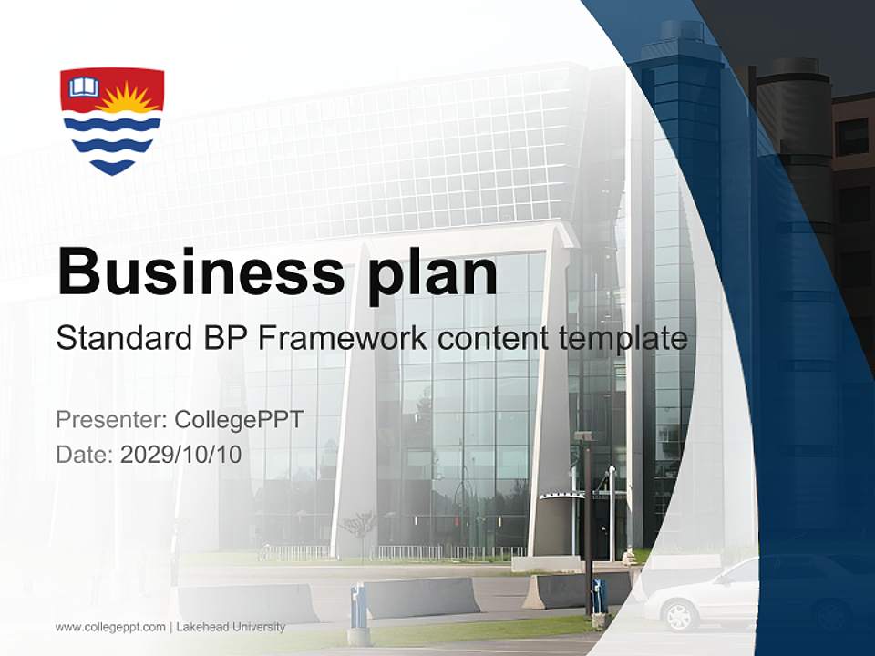 Lakehead University Competition/Entrepreneurship Contest PPT Template4:3 ratio PPT effect preview image9