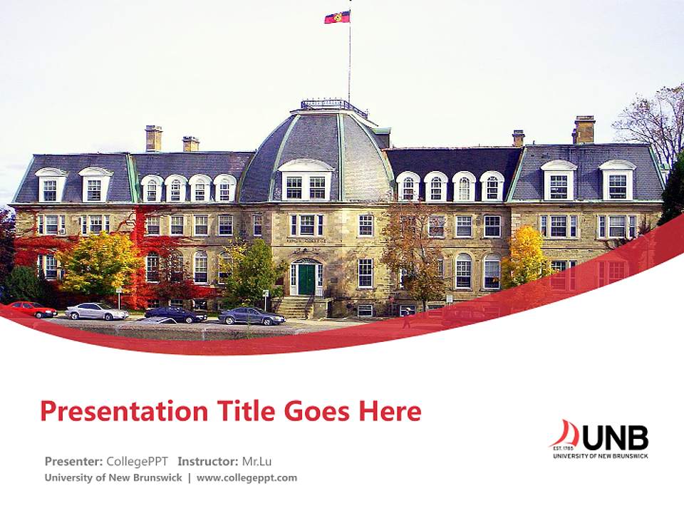 University of New Brunswick Course/Courseware Creation PPT Template4:3 ratio PPT effect preview image5