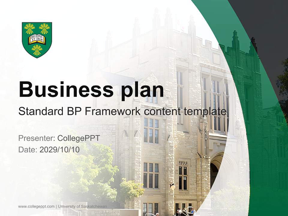University of Saskatchewan Competition/Entrepreneurship Contest PPT Template4:3 ratio PPT effect preview image9