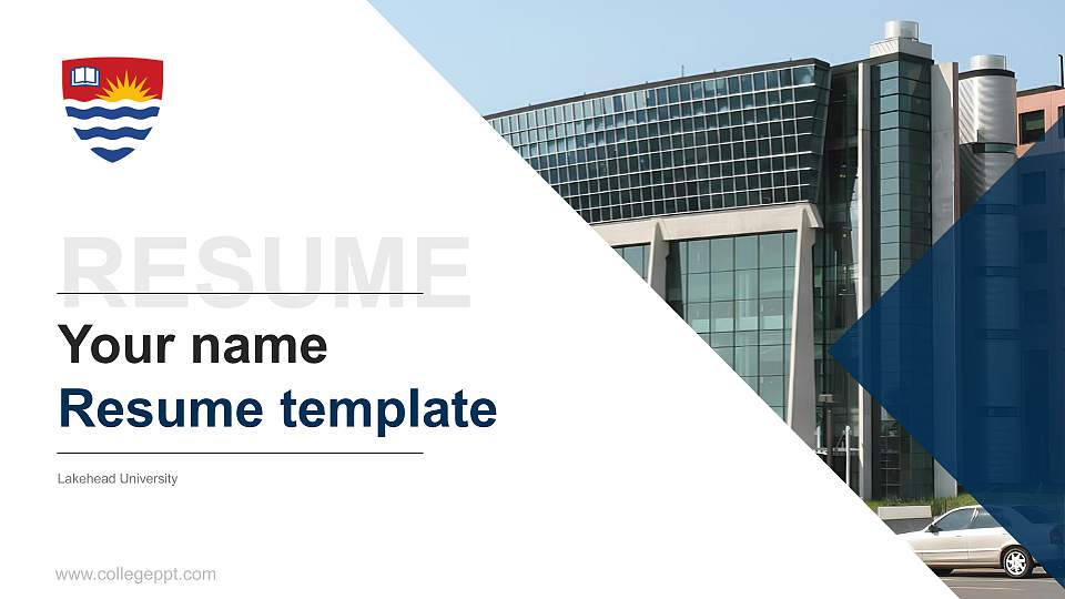 Lakehead University Resume PPT Template16:9 ratio PPT effect preview image