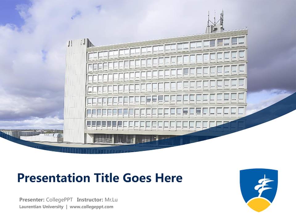 Laurentian University Course/Courseware Creation PPT Template4:3 ratio PPT effect preview image5