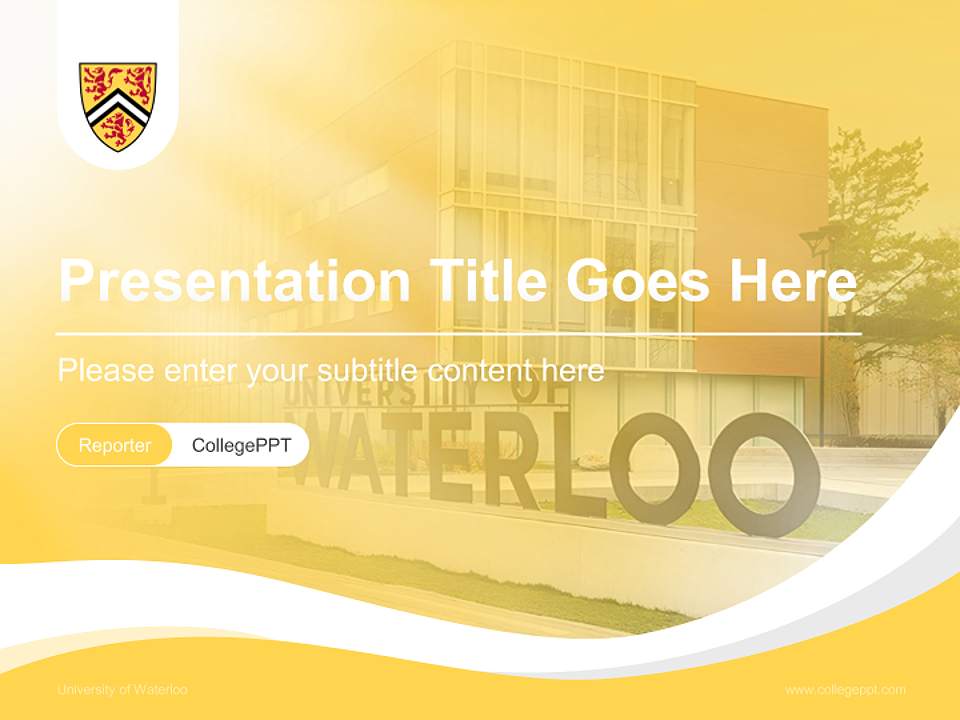 University of Waterloo Lecture Sharing and Networking Event PPT Template4:3 ratio PPT effect preview image4