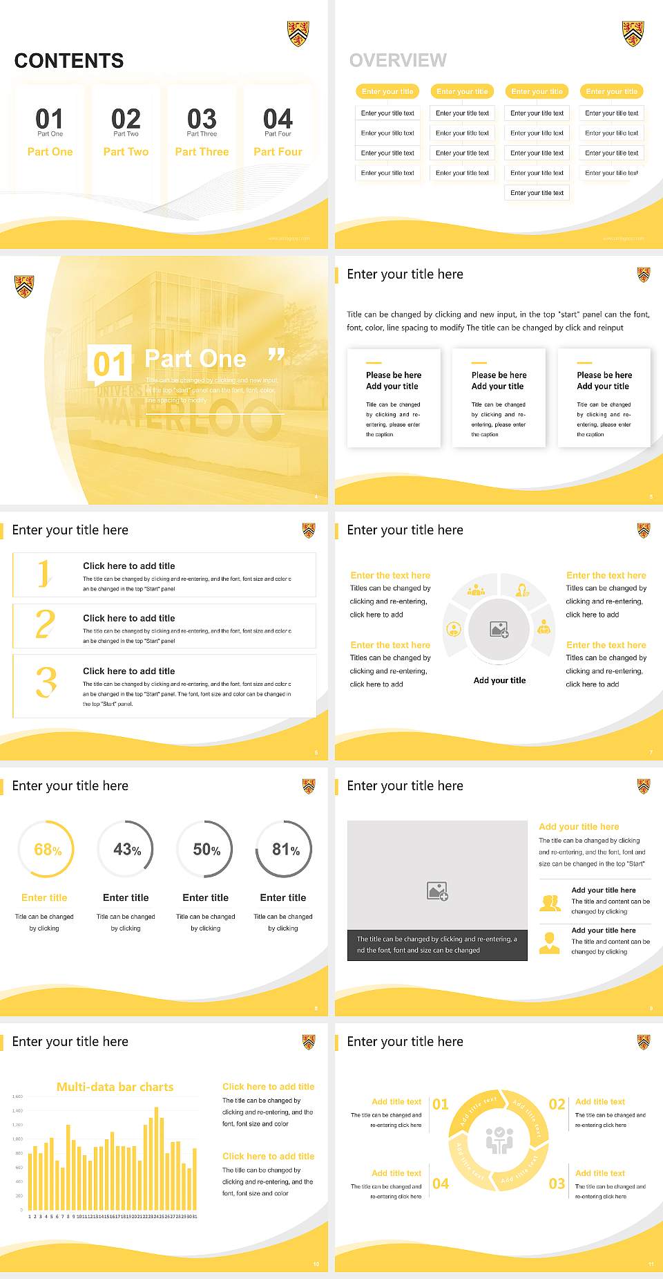 University of Waterloo Lecture Sharing and Networking Event PPT Template4:3 ratio PPT effect preview image2