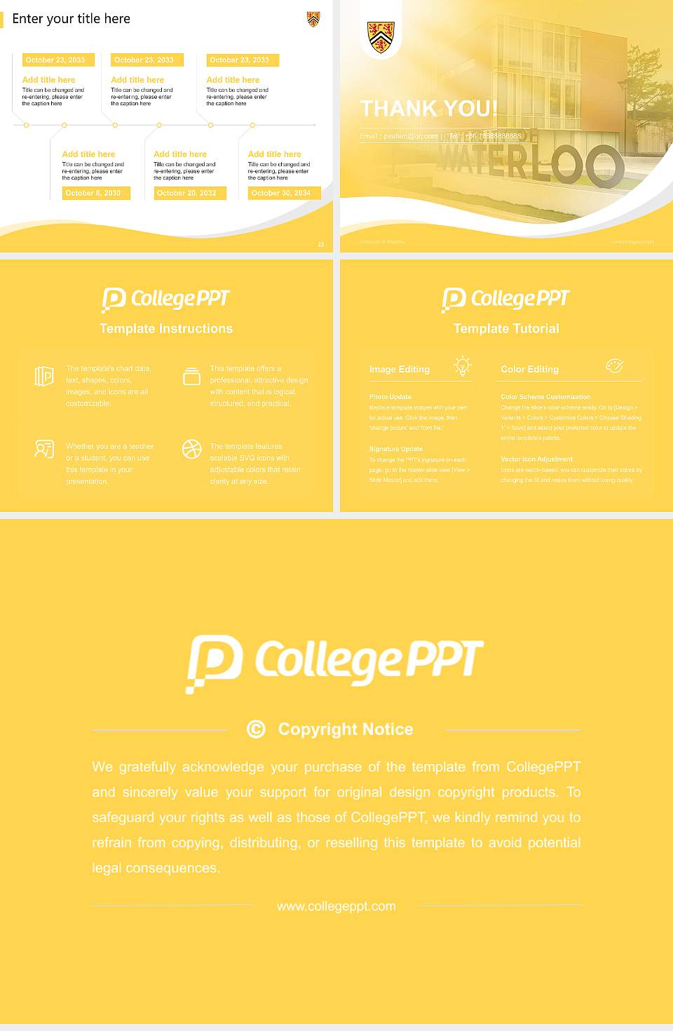 University of Waterloo Lecture Sharing and Networking Event PPT Template4:3 ratio PPT effect preview image4
