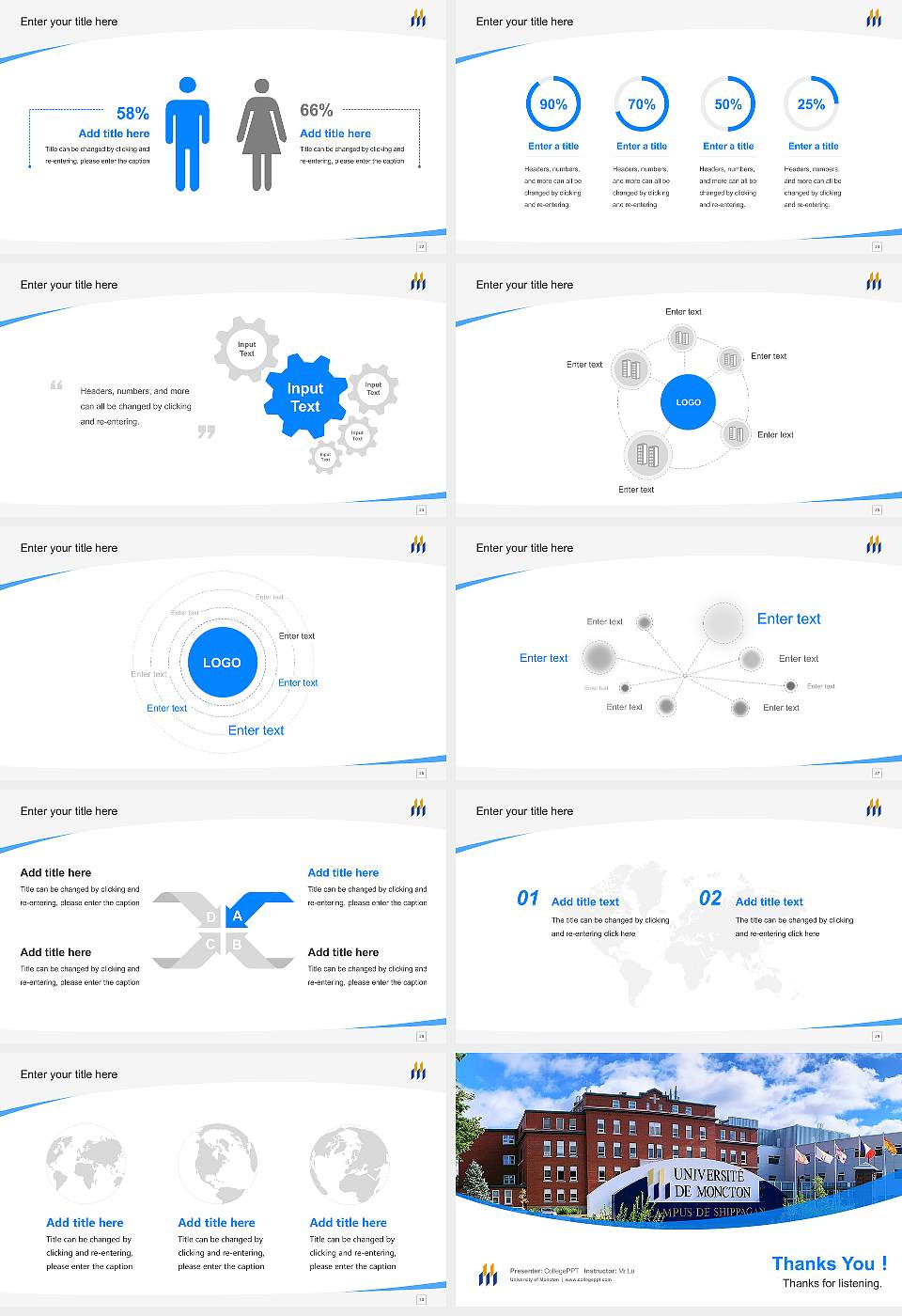 University of Moncton Course/Courseware Creation PPT Template16:9 ratio PPT effect preview image4