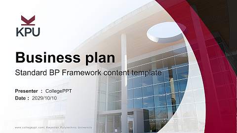 Kwantlen Polytechnic University Competition/Entrepreneurship Contest PPT Template