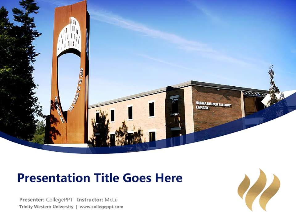 Trinity Western University Course/Courseware Creation PPT Template4:3 ratio PPT effect preview image5