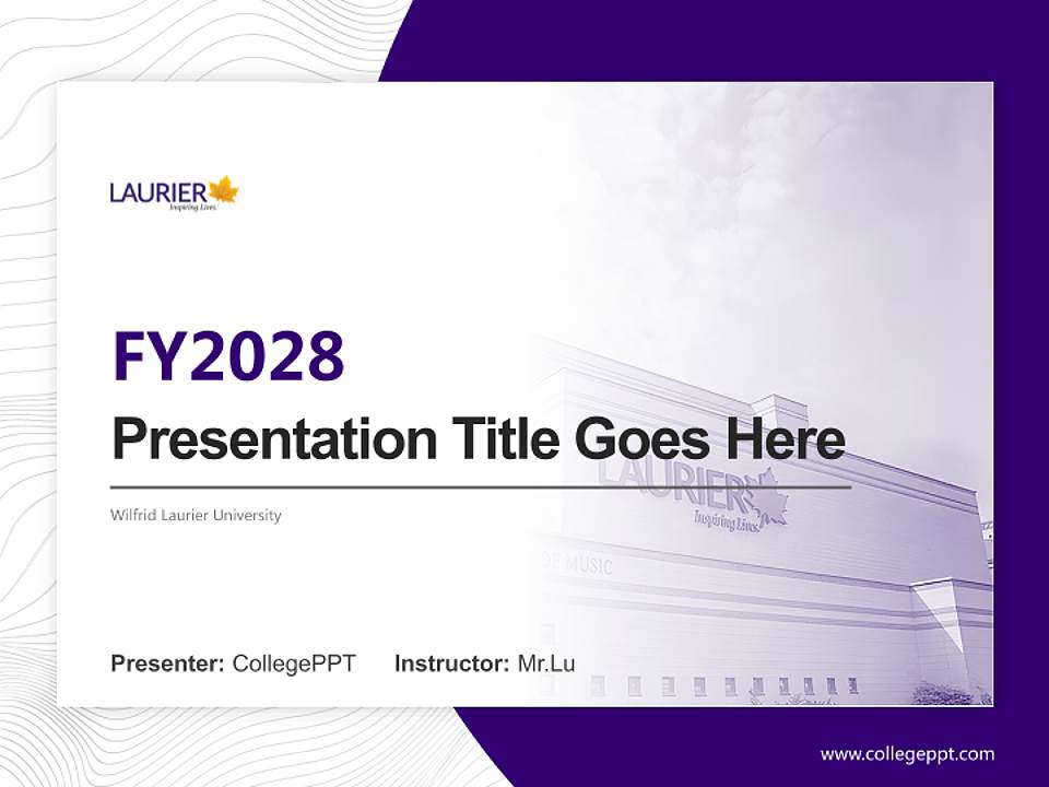 Wilfrid Laurier University Academic Presentation/Research Findings Report PPT Template4:3 ratio PPT effect preview image5