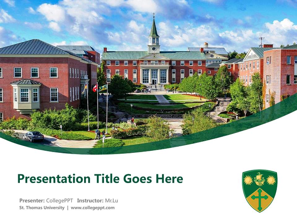St. Thomas University Course/Courseware Creation PPT Template4:3 ratio PPT effect preview image5