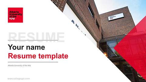 Alberta University of the Arts Resume PPT Template