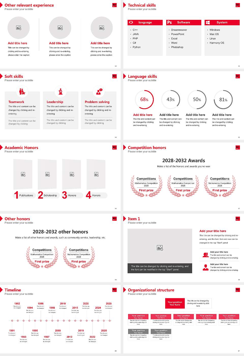 Alberta University of the Arts Resume PPT Template16:9 ratio PPT effect preview image3