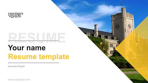University of Guelph Resume PPT Template