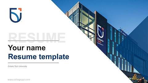 Ontario Tech University Resume PPT Template