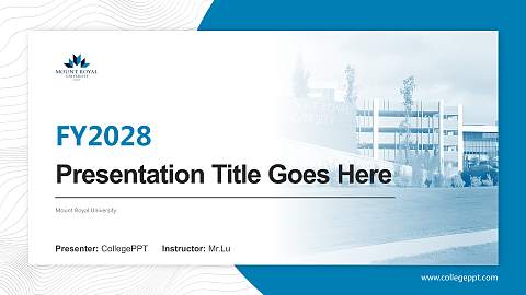 Mount Royal University Academic Presentation/Research Findings Report PPT Template