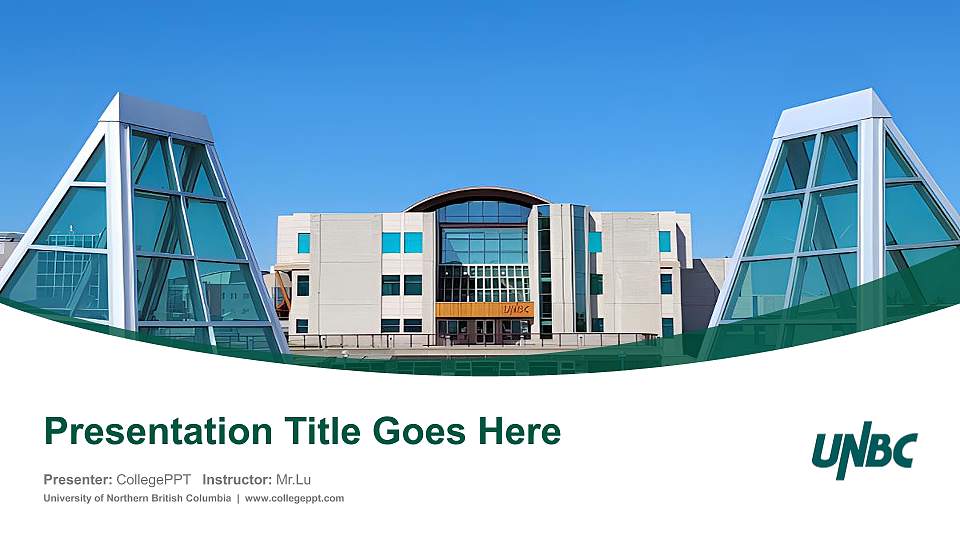 University of Northern British Columbia Course/Courseware Creation PPT Template16:9 ratio PPT effect preview image