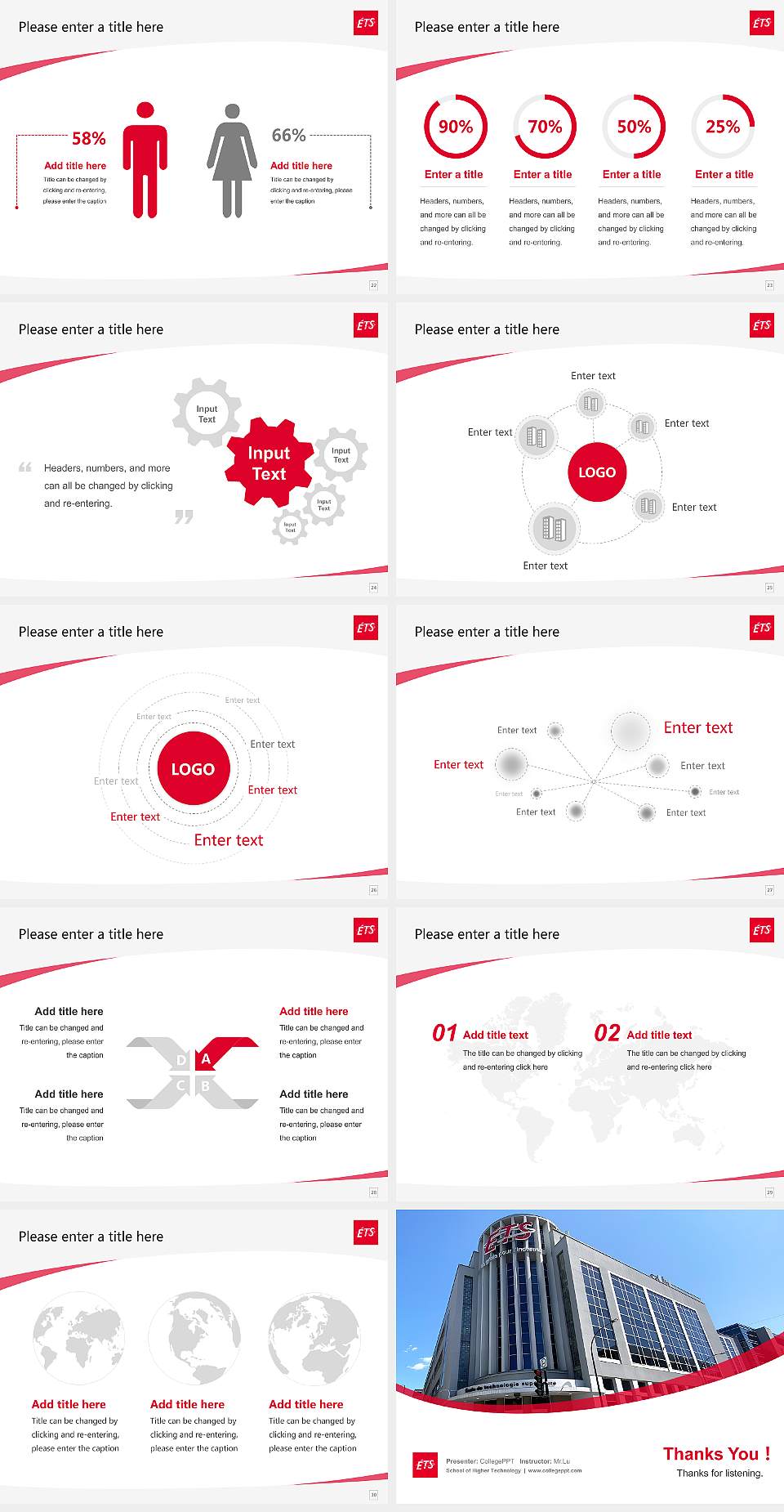 School of Higher Technology Course/Courseware Creation PPT Template4:3 ratio PPT effect preview image4
