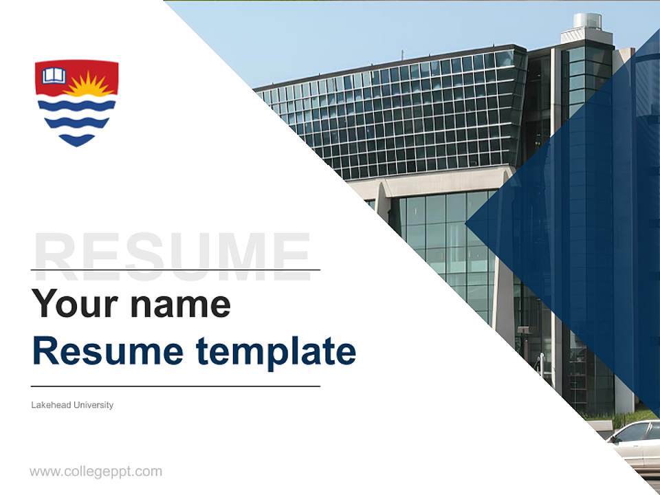 Lakehead University Resume PPT Template4:3 ratio PPT effect preview image5