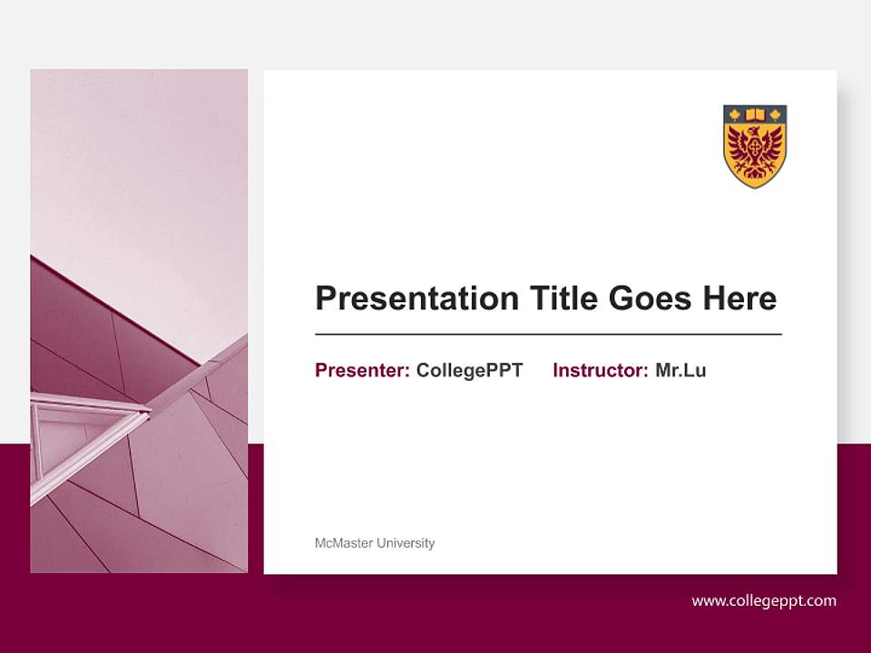 McMaster University General Purpose PPT Template4:3 ratio PPT effect preview image6