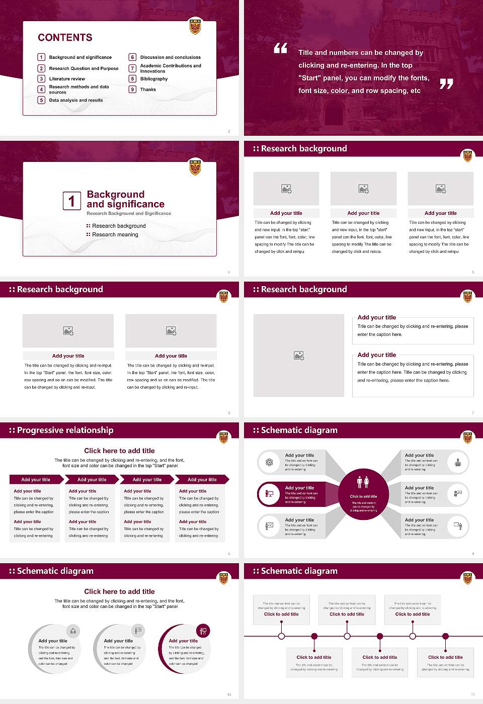McMaster University Graduation Thesis Defense PPT Template16:9 ratio PPT effect preview image2