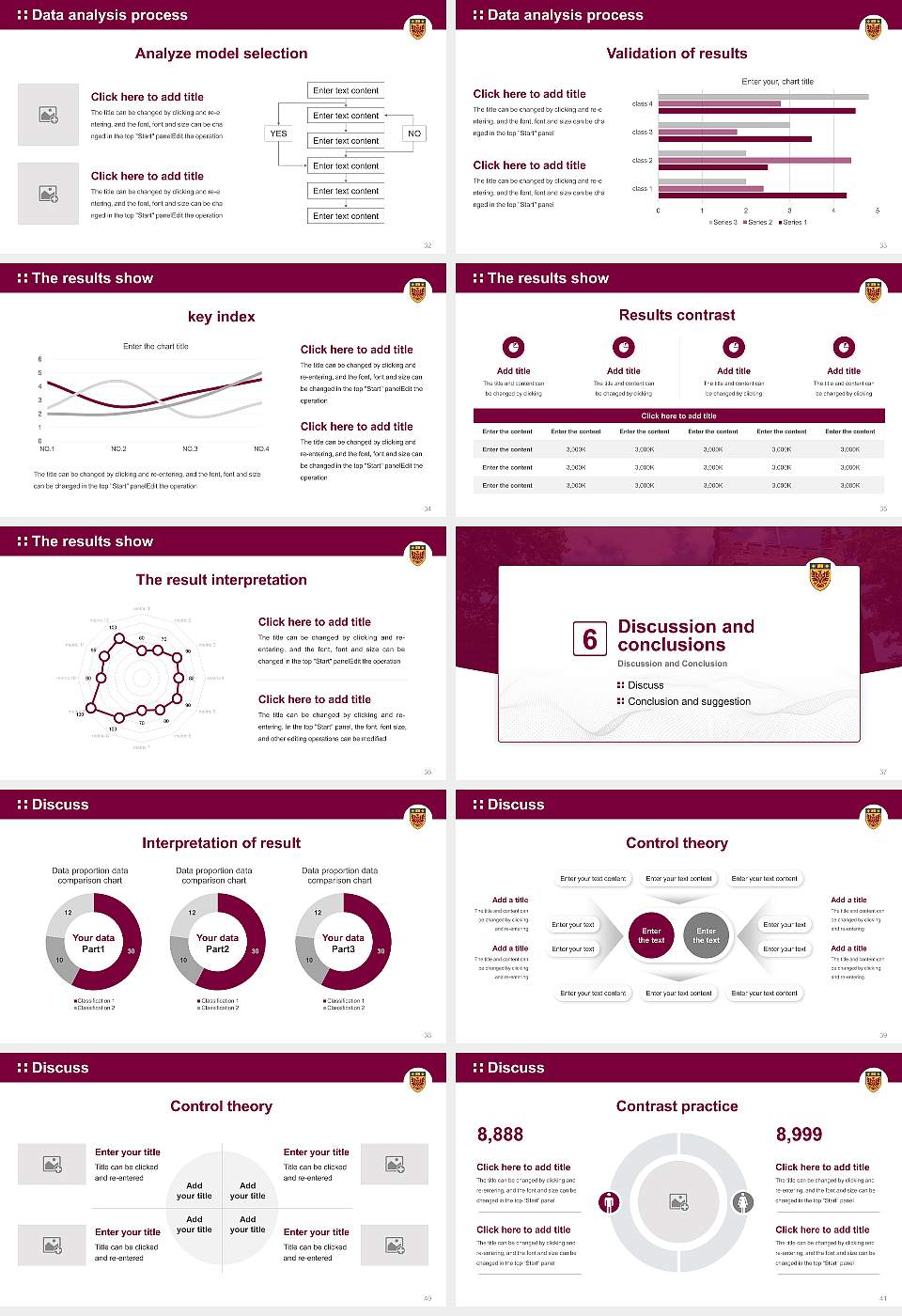 McMaster University Graduation Thesis Defense PPT Template16:9 ratio PPT effect preview image5